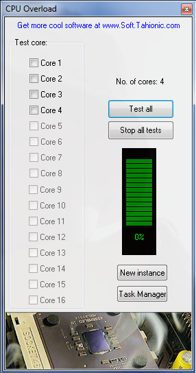 CPU Core Overload. Procesor overload test