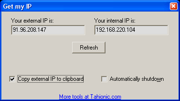 Get my IP screenshot